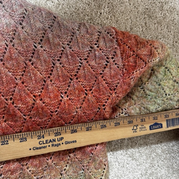 Penelope Rose Ombre Knit Open Front Cardigan Sweater XL Boho Cozy Cottagecore - Picture 12 of 13